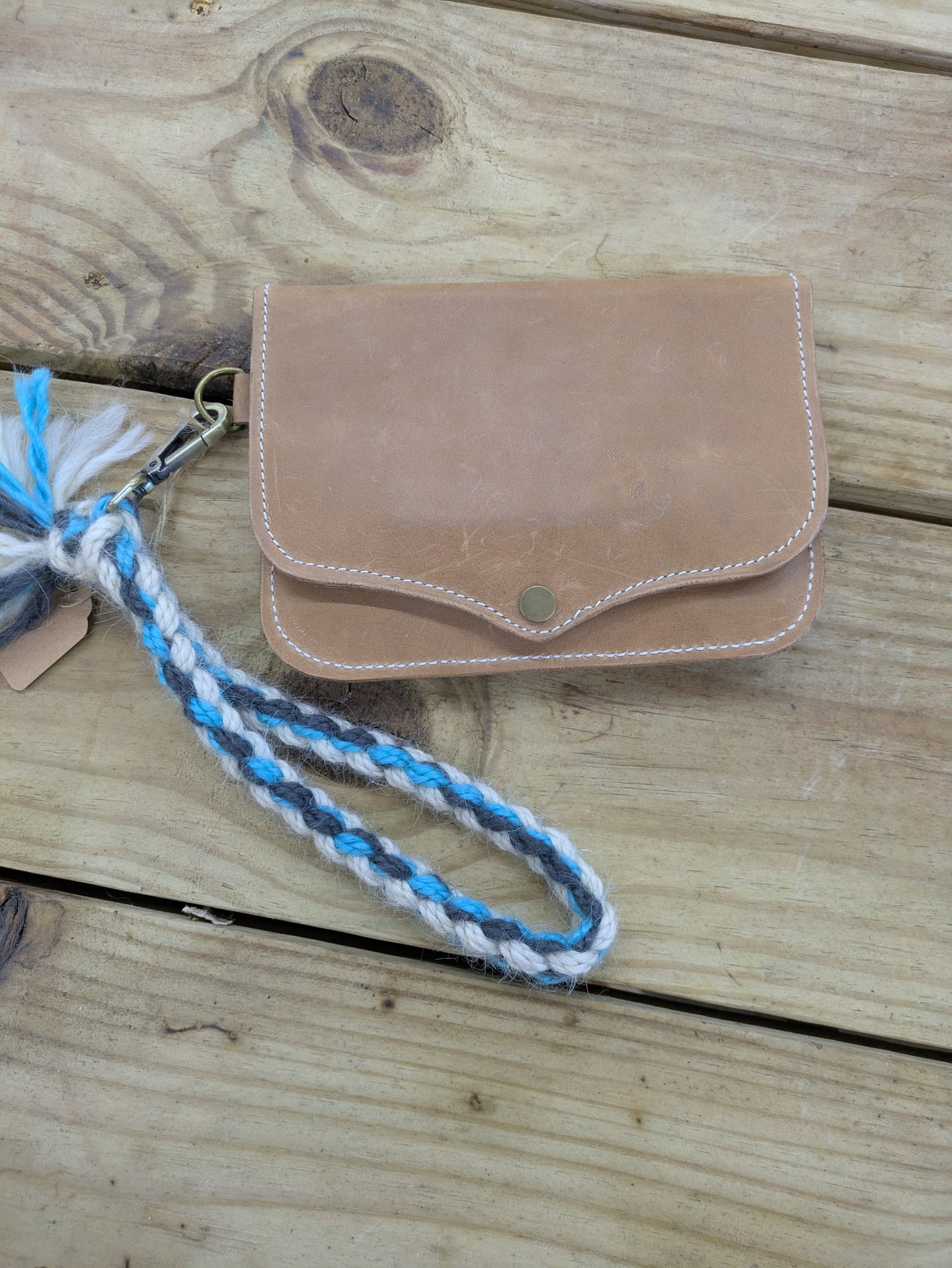 Suede Wristlet Trio - Red, Blue & Tan