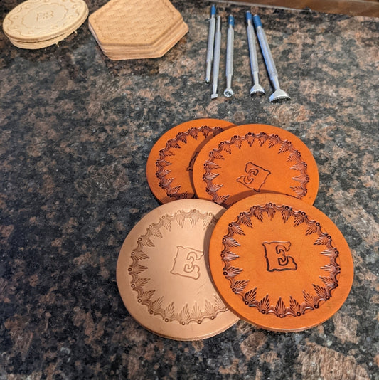 Leather coaster sets