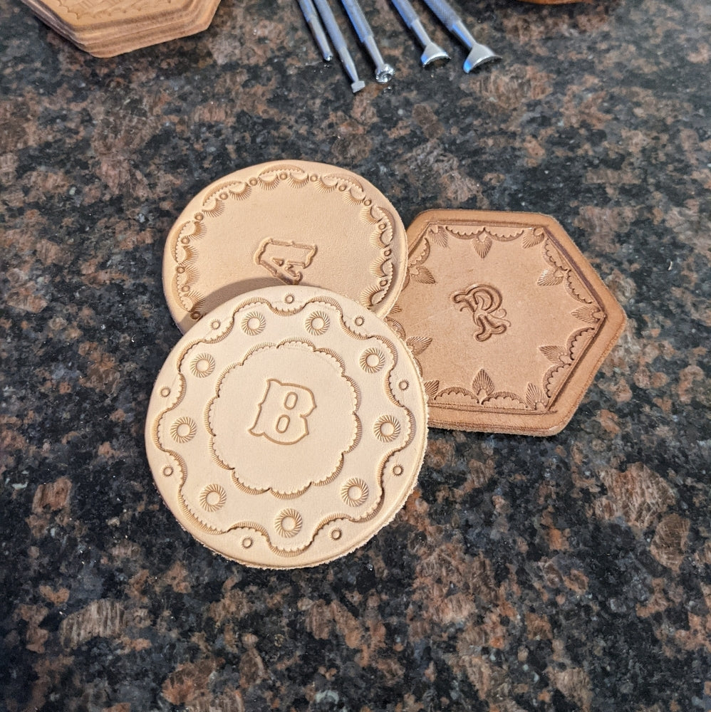 Leather coaster sets