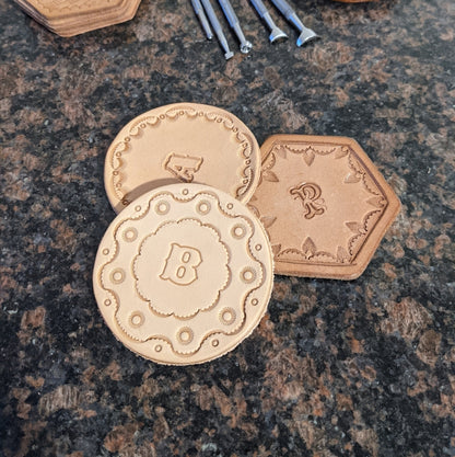 Leather coaster sets