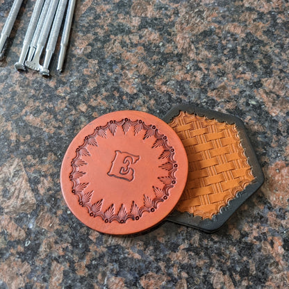 Leather coaster sets