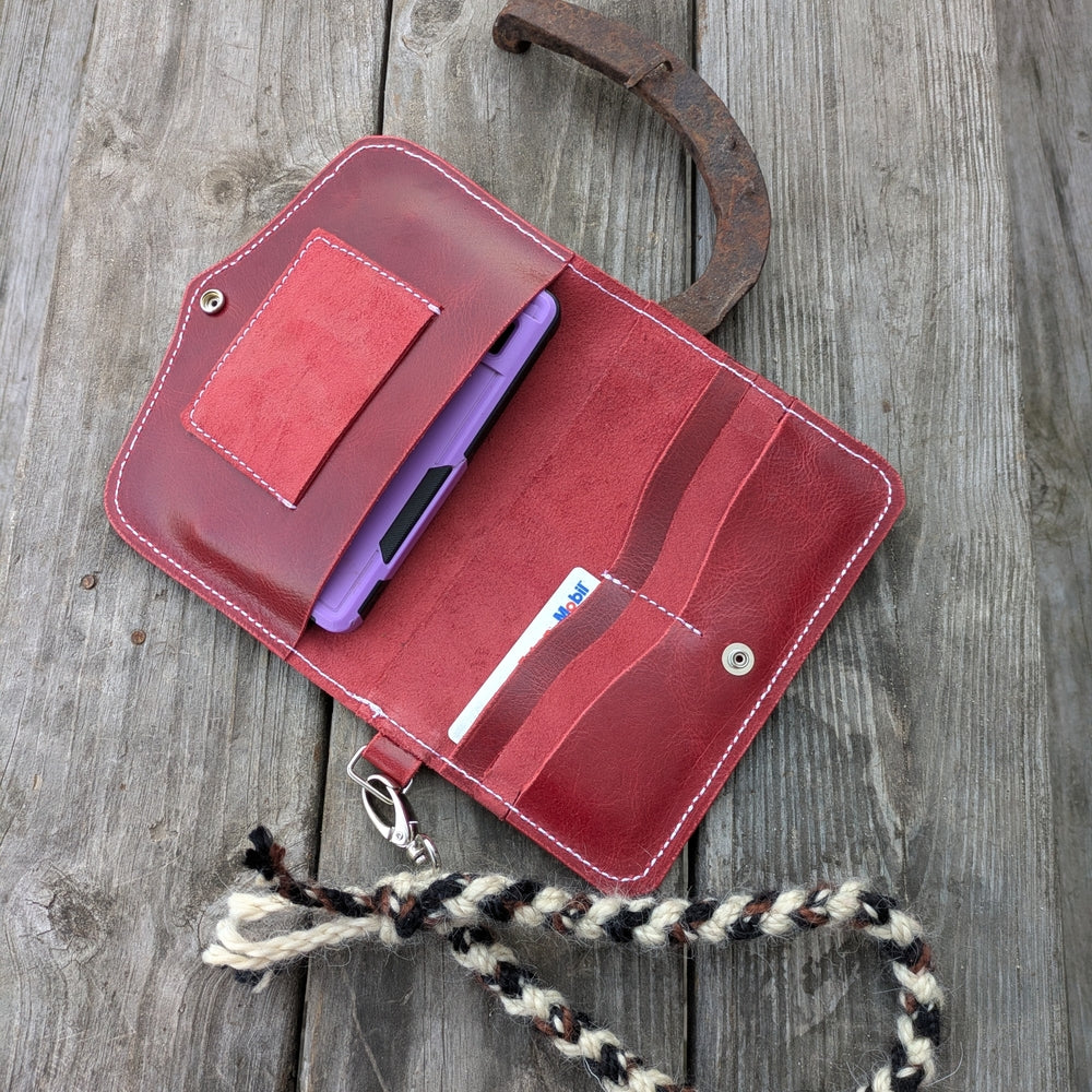 Suede Wristlet Trio - Red, Blue & Tan