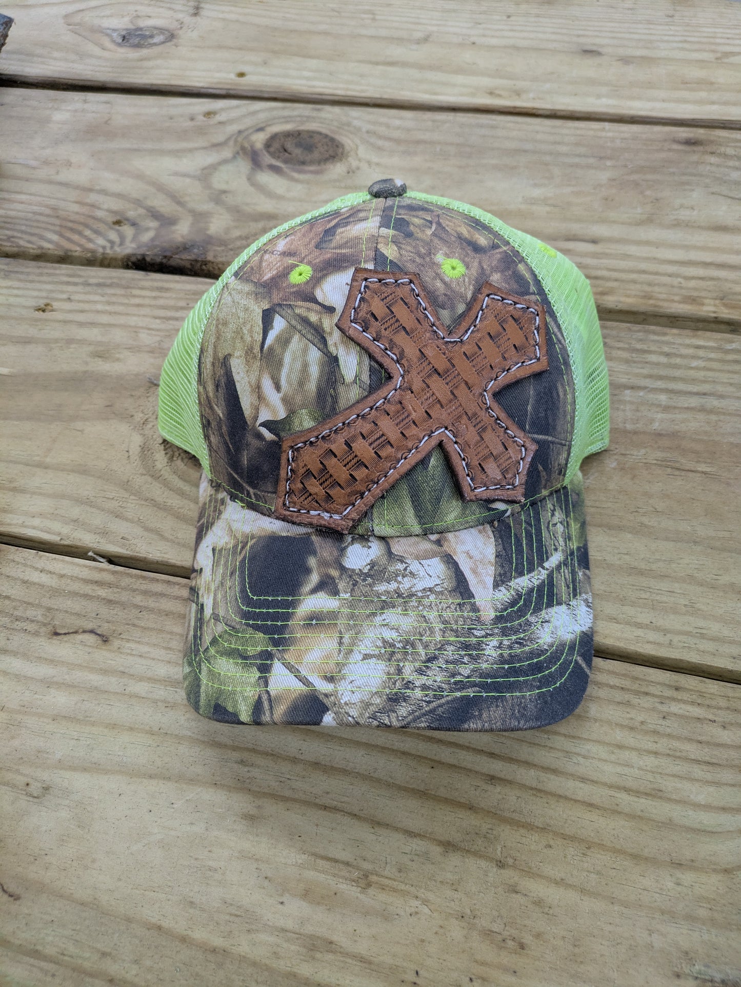 Classic Leather Patch Hat - Camo
