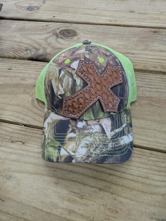 Classic Leather Patch Hat - Camo